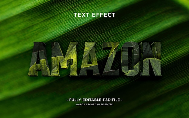 PSD amazon jungle-teksteffect