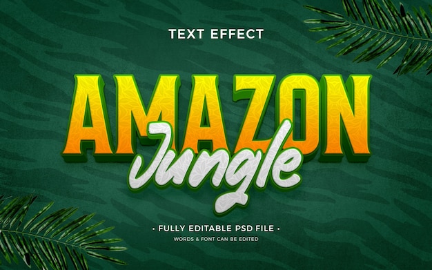 PSD amazon jungle text effect