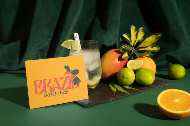 PSD amazonas brazilian drink mockup