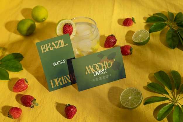 PSD amazonas brazilian drink mockup