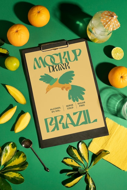 PSD amazonas brazilian drink mockup