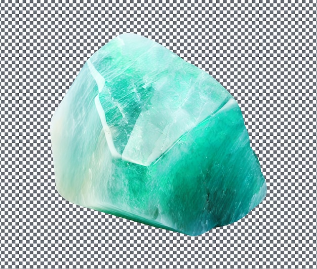 Amazonite stone isolated on transparent background