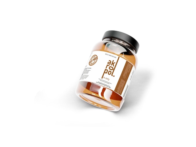 PSD amber bottle mock up