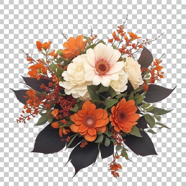 Bouquet di fiori di colore ambra e marrone disegno di illustrazione fiore acquerello per cartolina cartolina