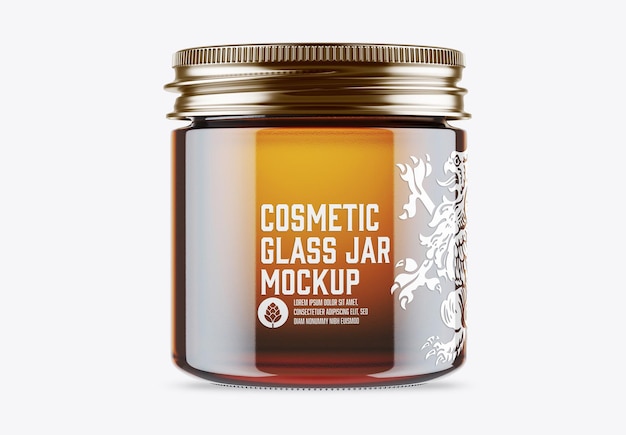 Amber cosmetische pot mockup