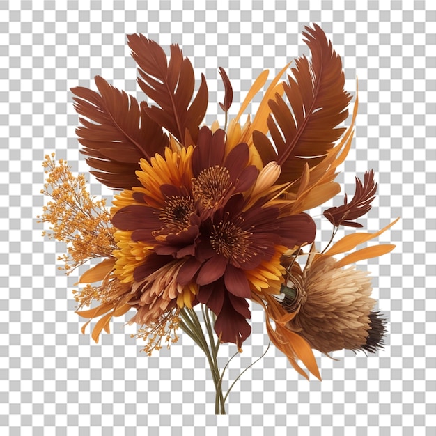 Amber en bruine kleur bloemenboeket illustratie ontwerp waterverf bloem voor wadding kaart postkaart