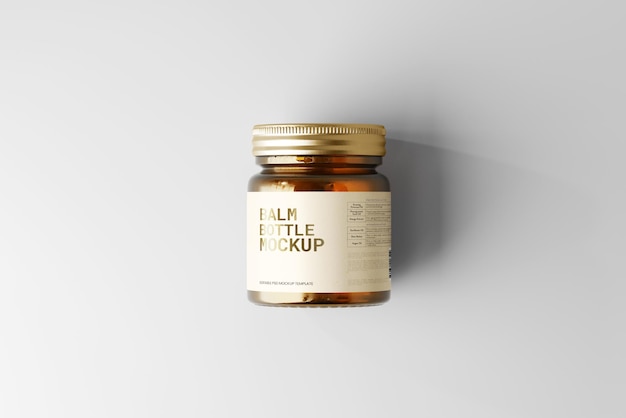 Amber Pill Flasche Mockup
