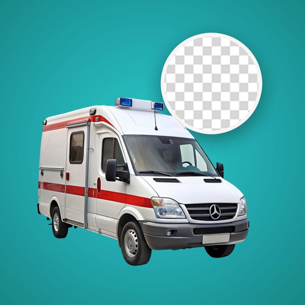 Ambulance emergency automobile car illustration flat cartoon medical vehicle auto side view isolate