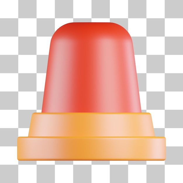 PSD ambulance siren 3d icon