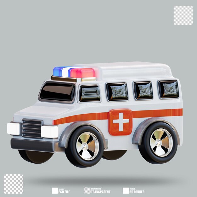 Ambulans Ilustracji 3d 3