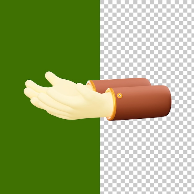 PSD amen hand 3d illustratie