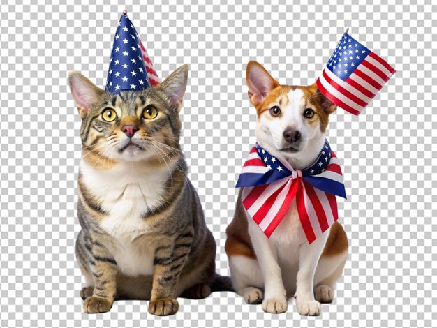 PSD Американский щенок и кошка.