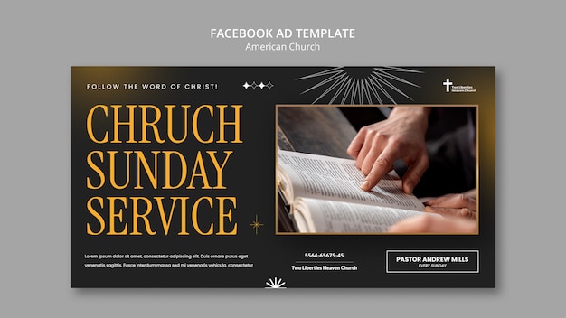 PSD american church template design