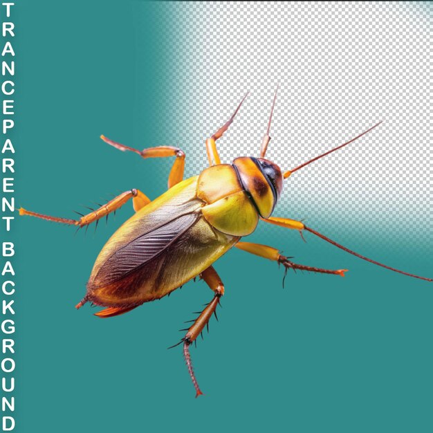 PSD scarafaggio americano isolato su sfondo bianco