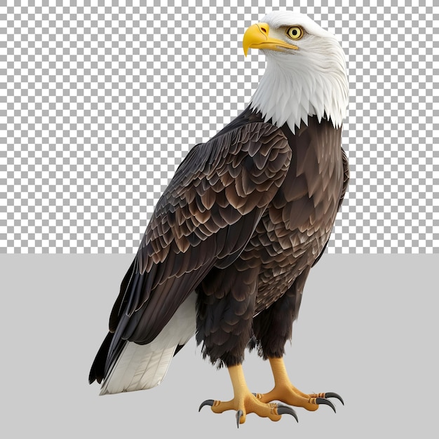 PSD american eagle on transparent background ai generated