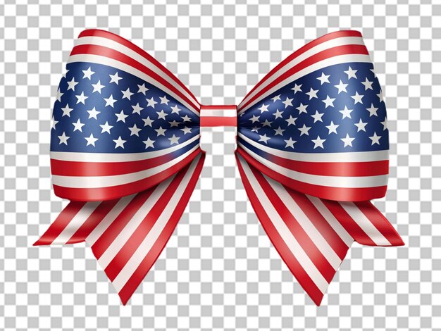 PSD american flag bow transparent background