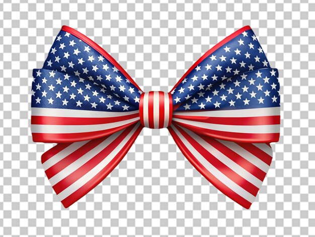 PSD american flag bow transparent background