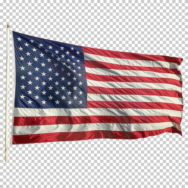 PSD Американский флаг изолирован на прозрачном фоне
