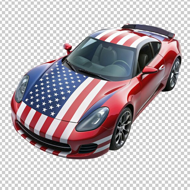 PSD bandiera americana auto sportiva futuristica di lusso