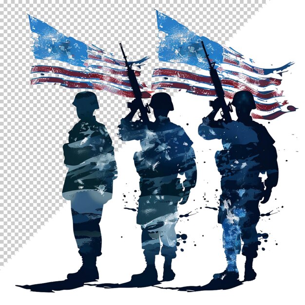 PSD Американский флаг на прозрачном фоне
