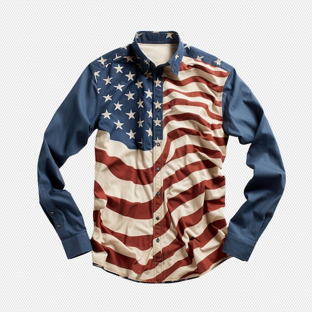 Premium PSD | American flag shirt