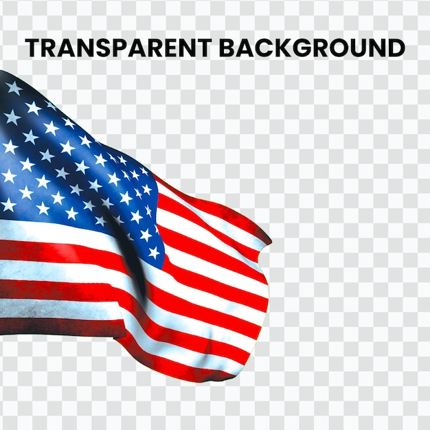 The American Flag Waving in the Wind
