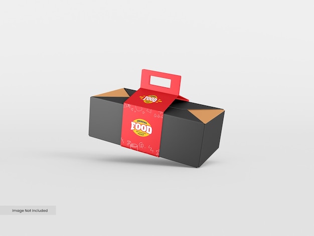 PSD american food box and bag packaging mockup