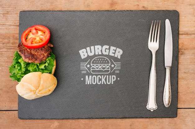 Concetto di cibo americano mock-up