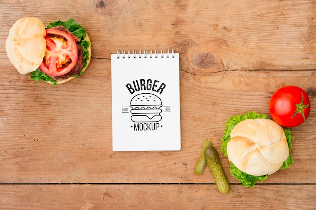 american food concept mock-up