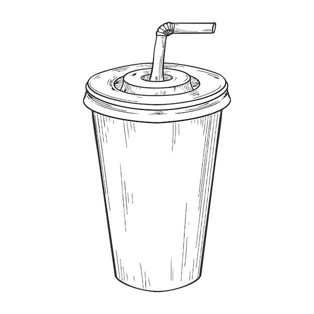american food outline illustration
