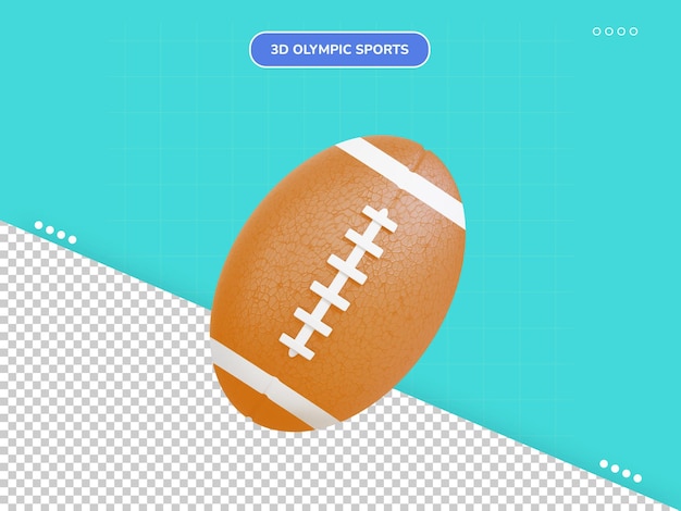 American football 3d icon