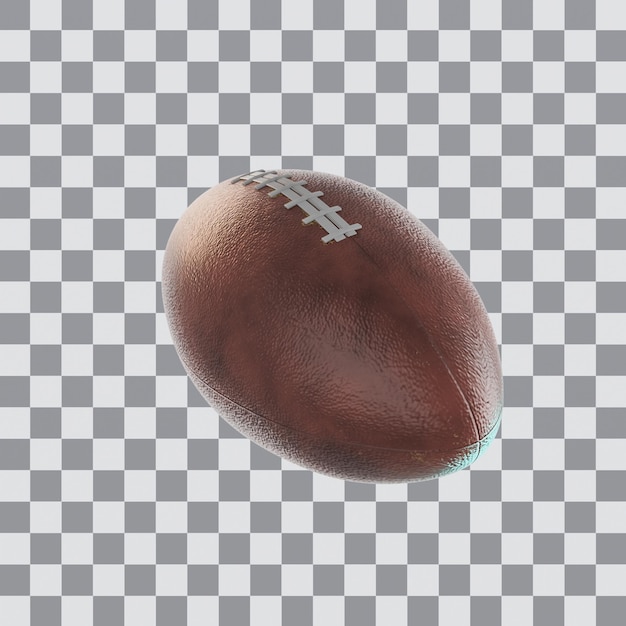 PSD pallone da football americano 3d con canale alfa