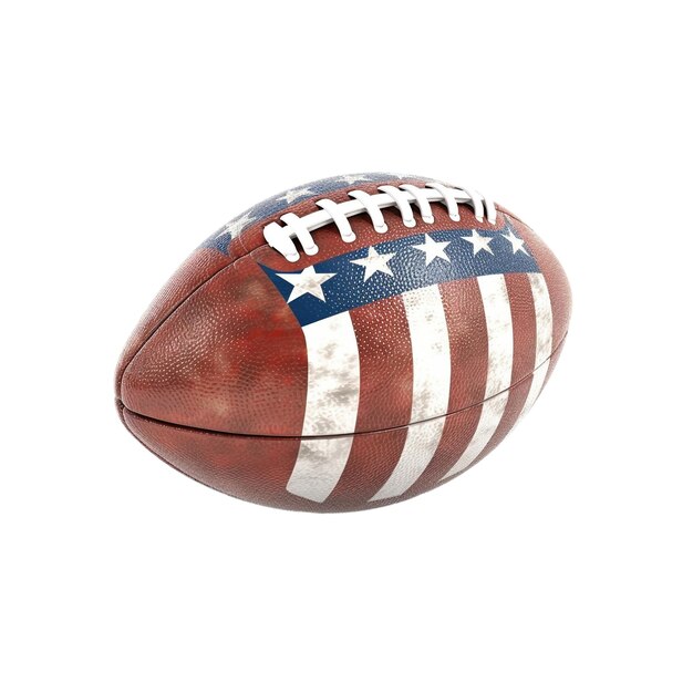 PSD pallone da football americano isolato su sfondo trasparente creato con intelligenza artificiale generativa
