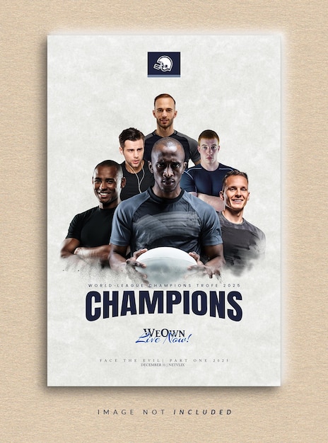 American football banner template