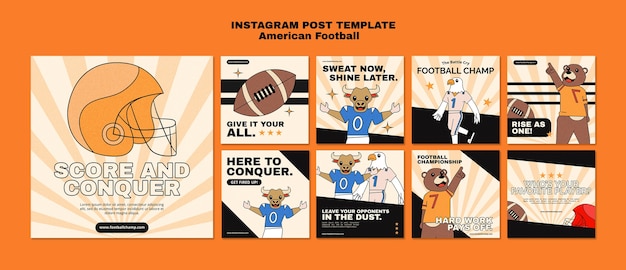 PSD american football championship  instagram posts