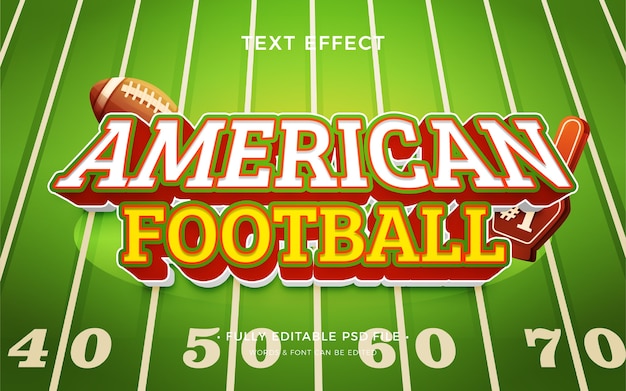 PSD american football championship  text effect