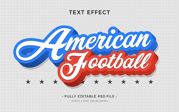 PSD american football championship  text effect