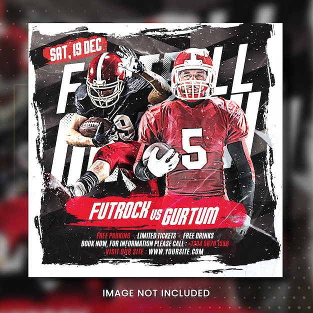 PSD american football flyer