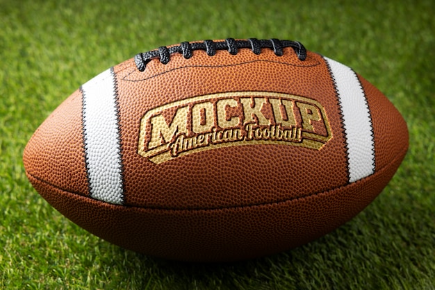 PSD american football  logo mockup design