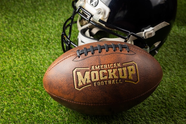american football  logo mockup design