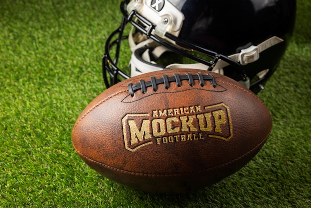 PSD american football  logo mockup design