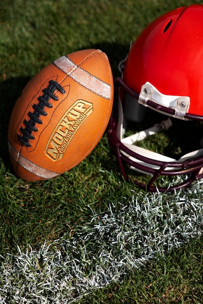 American football logo mockup ontwerp.