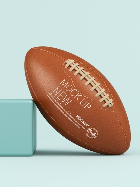 PSD american football oval ball mockup design