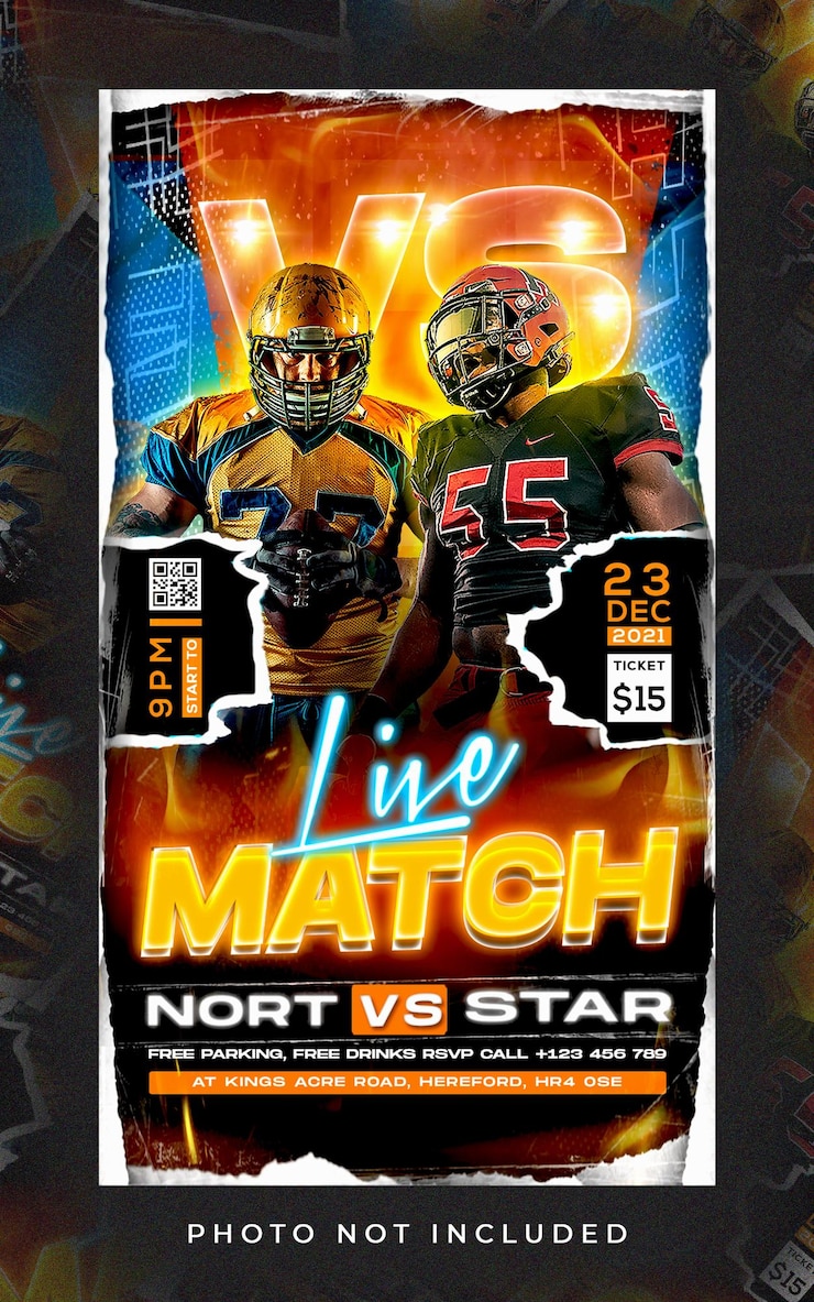 PSD american football story premium psd