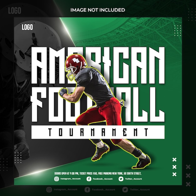 American Football Template Social Media Template