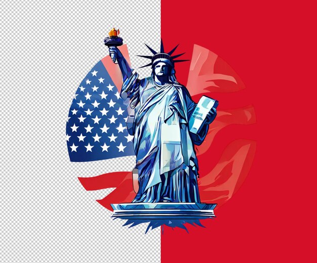 PSD american independence day 4th of july flag icon png templates