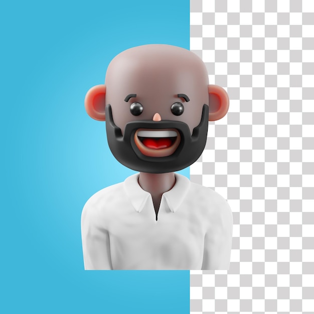 PSD american man 3d icon