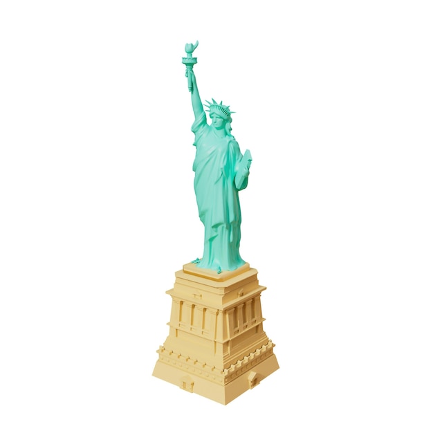 PSD american national symbols 3d illustration