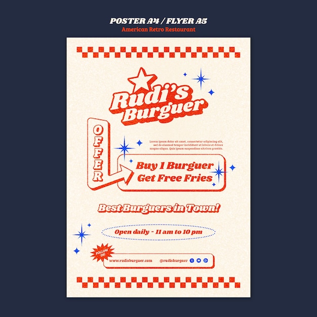 PSD american retro restaurant template