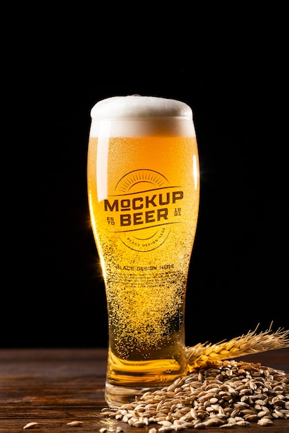 American style beer glass mockup